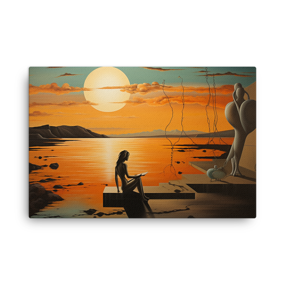 Artguilty 1031 - The Girl With The Setting Sun - Salvador Dalí - Canvas 36"x24"