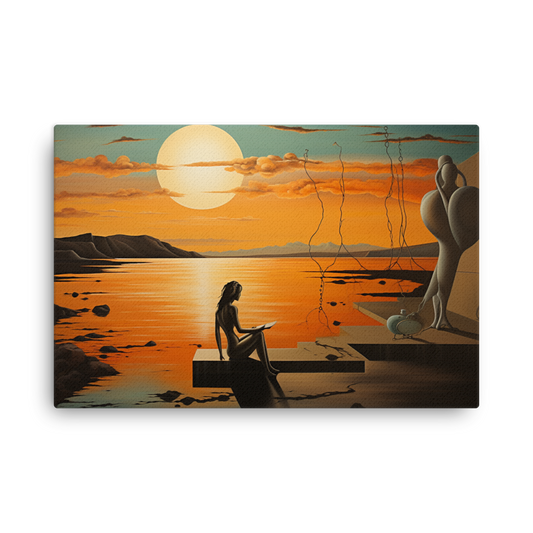 Artguilty 1031 - The Girl With The Setting Sun - Salvador Dalí - Canvas 36"x24"