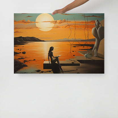 Artguilty 1031 - The Girl With The Setting Sun - Salvador Dalí - Canvas 36"x24"