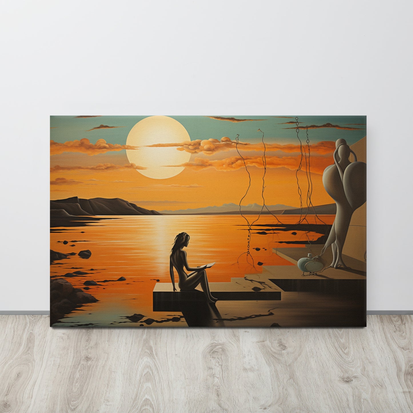 Artguilty 1031 - The Girl With The Setting Sun - Salvador Dalí - Canvas 36"x24"