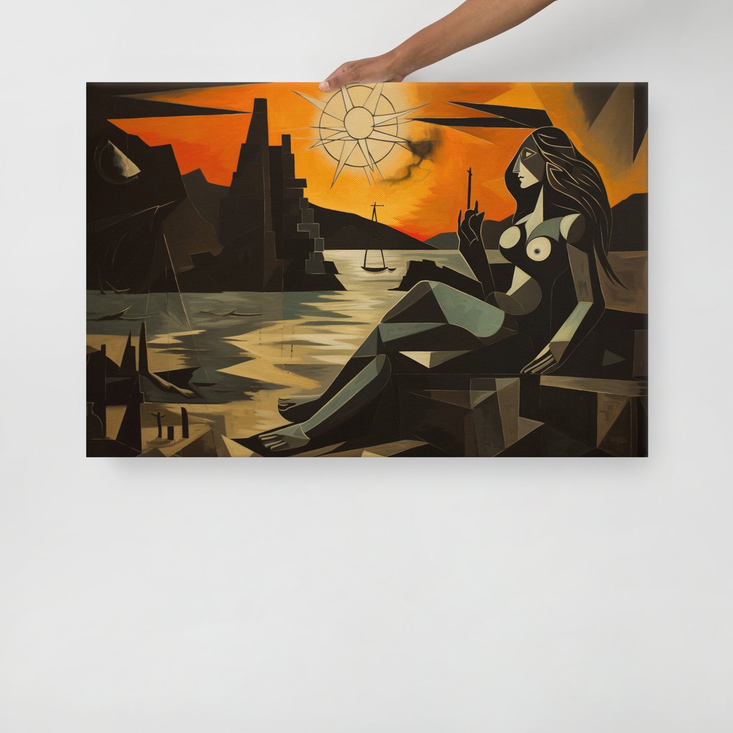 Artguilty 1021 - The Girl With The Setting Sun - Pablo Picasso - Canvas 36"x24"