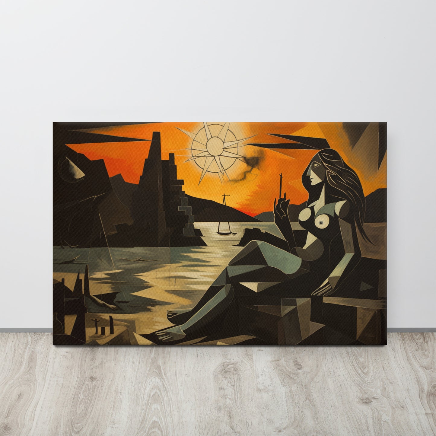 Artguilty 1021 - The Girl With The Setting Sun - Pablo Picasso - Canvas 36"x24"