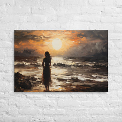 Artguilty 1011 - The Girl With The Setting Sun - Claude Monet - Canvas 36"x24"