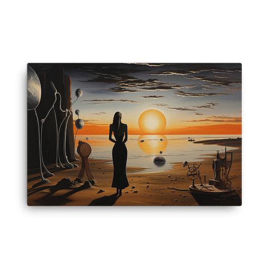 Artguilty 1032 - The Girl With The Setting Sun - Salvador Dalí - Canvas 36"x24"