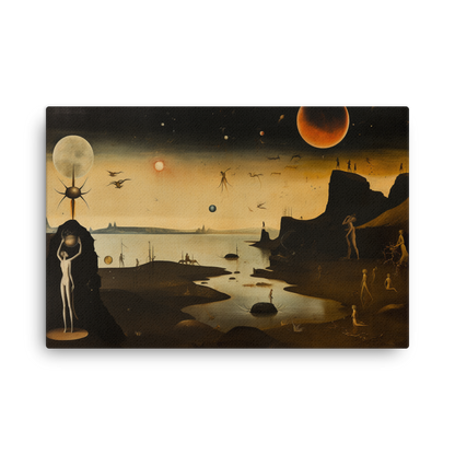 Artguilty 1051 - The Girl With The Setting Sun - Hieronymus Bosch - Canvas 36"x24"