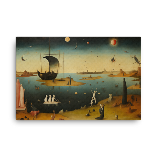 Artguilty 1052 - The Girl With The Setting Sun - Hieronymus Bosch - Canvas 36"x24"