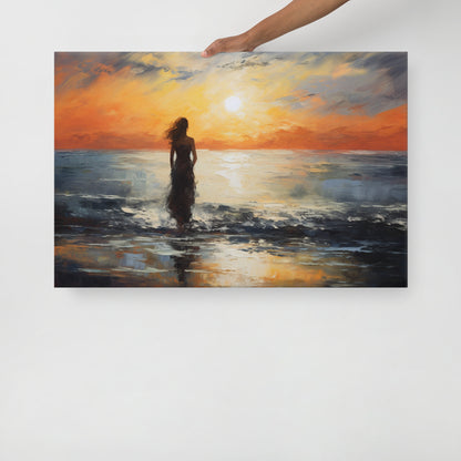 Artguilty 1012 - The Girl With The Setting Sun - Claude Monet - Canvas 36"x24"