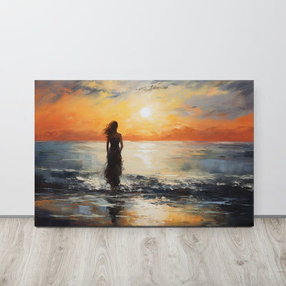 Artguilty 1012 - The Girl With The Setting Sun - Claude Monet - Canvas 36"x24"