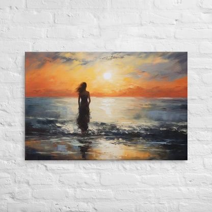 Artguilty 1012 - The Girl With The Setting Sun - Claude Monet - Canvas 36"x24"