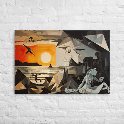 Artguilty 1022 - The Girl With The Setting Sun - Pablo Picasso - Canvas 36"x24"