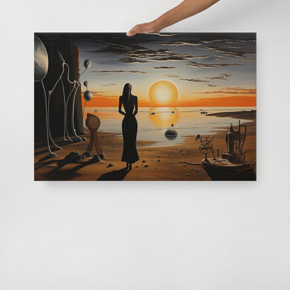 Artguilty 1032 - The Girl With The Setting Sun - Salvador Dalí - Canvas 36"x24"