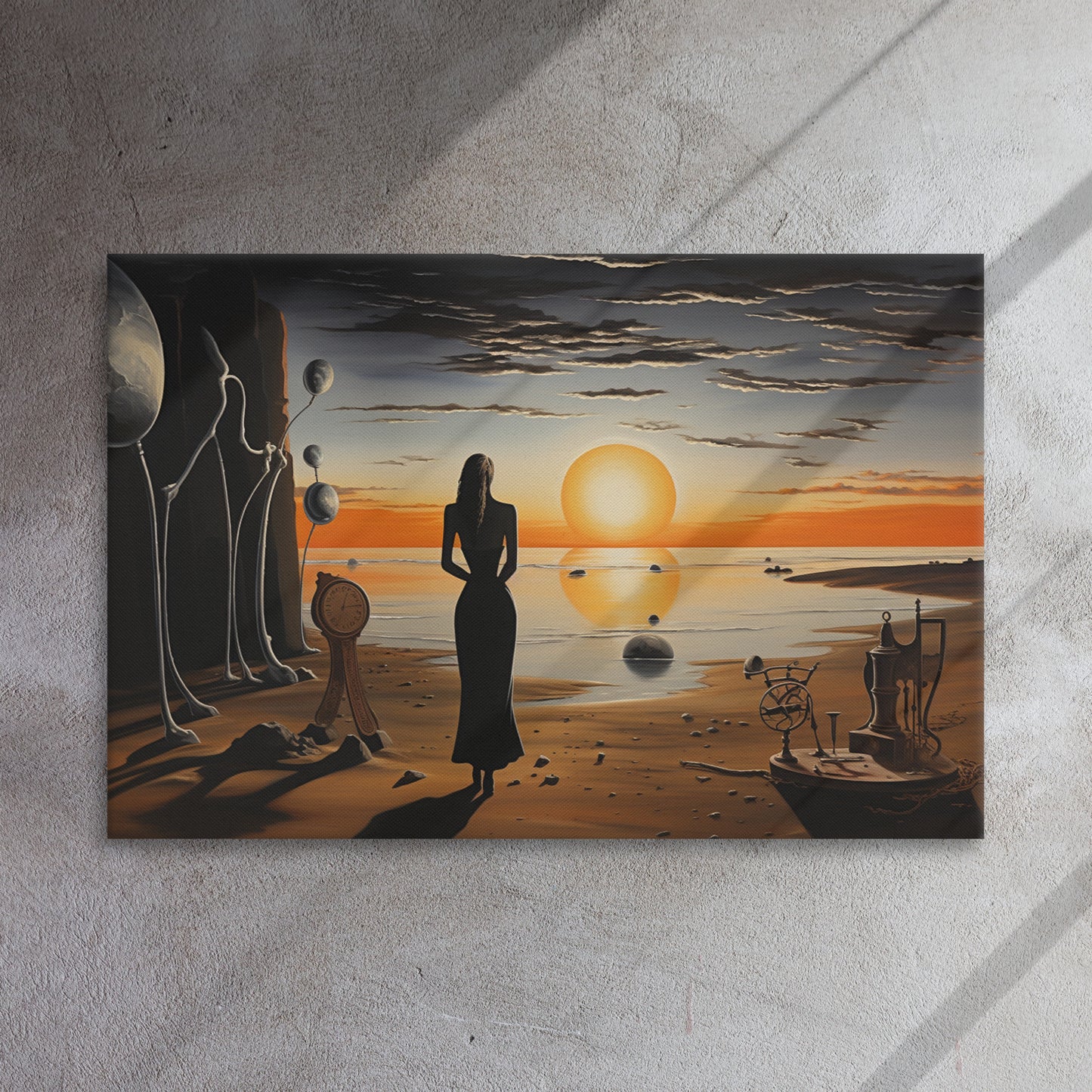 Artguilty 1032 - The Girl With The Setting Sun - Salvador Dalí - Canvas 36"x24"