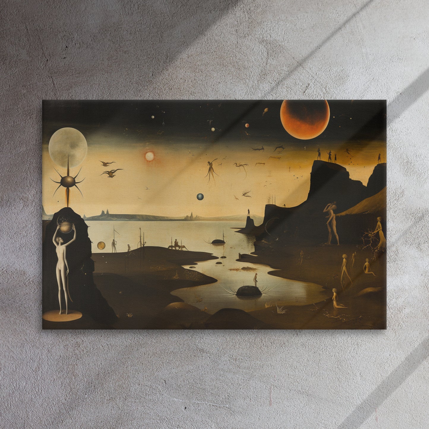 Artguilty 1051 - The Girl With The Setting Sun - Hieronymus Bosch - Canvas 36"x24"