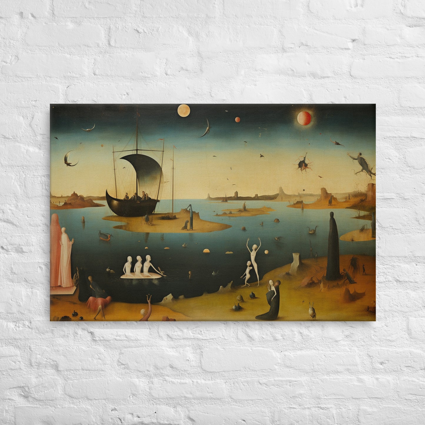 Artguilty 1052 - The Girl With The Setting Sun - Hieronymus Bosch - Canvas 36"x24"