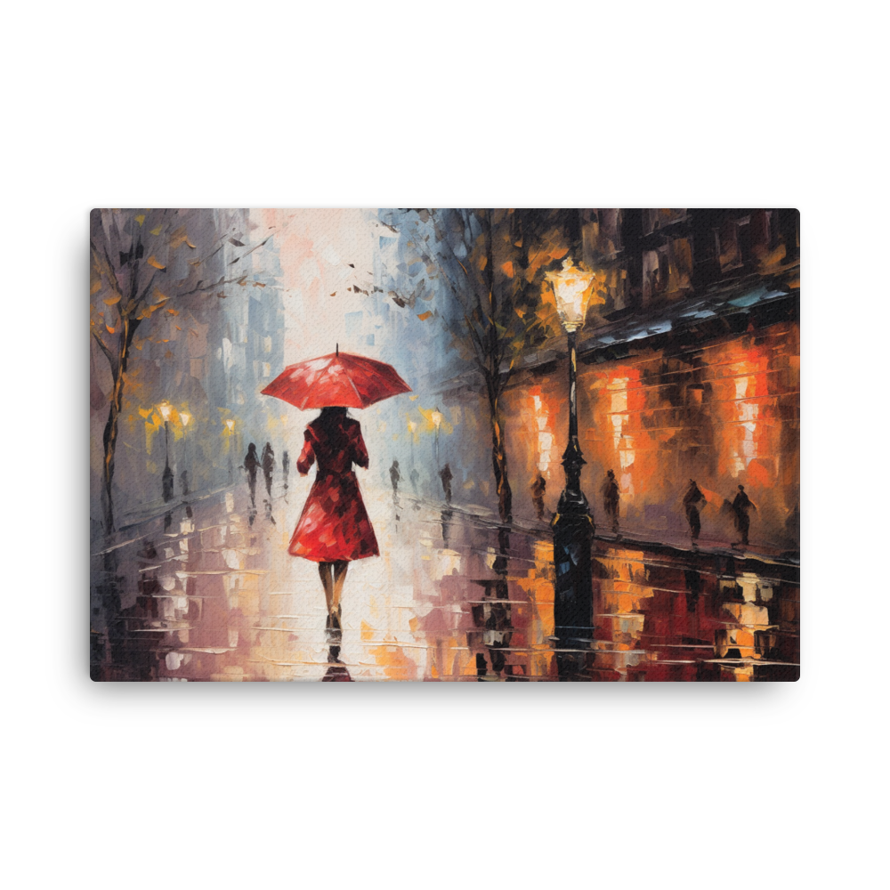 Artguilty 3011 - Rain in Paris - Canvas 36"x24"